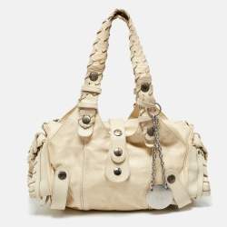 Pre Owned Chloe Cream Leather Silverado Satchel