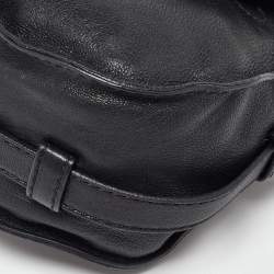 Pre Owned Chloe Black Leather Studded Mini Marcie Crossbody Bag