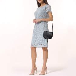 Pre Owned Chloe Black Leather Studded Mini Marcie Crossbody Bag