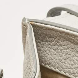 Chloe Two Tone Grey Leather Medium Aby Day Top Handle Bag