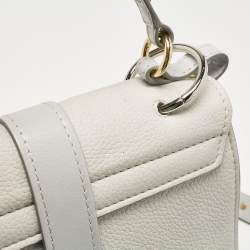 Chloe Two Tone Grey Leather Medium Aby Day Top Handle Bag