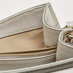 Chloe Two Tone Grey Leather Medium Aby Day Top Handle Bag
