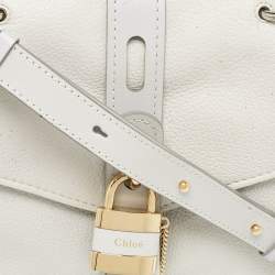 Chloe Two Tone Grey Leather Medium Aby Day Top Handle Bag
