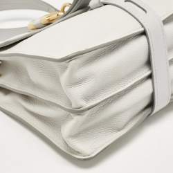 Chloe Two Tone Grey Leather Medium Aby Day Top Handle Bag