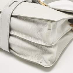 Chloe Two Tone Grey Leather Medium Aby Day Top Handle Bag