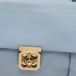 Chloe Light Blue Leather Large Elsie Shoulder Bag