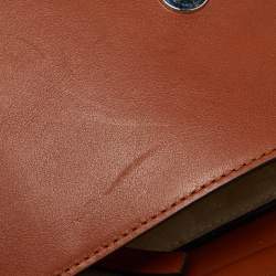 Pre Owned Chloe Brown Leather and Suede Faye Flap Shoulder Bag