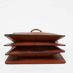 Pre Owned Chloe Brown Leather and Suede Faye Flap Shoulder Bag