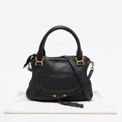 مملوكة مسبقًا حقيبة كتف كلوي مارسي متوسطة جلد أزرق