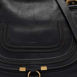 مملوكة مسبقًا حقيبة كتف كلوي مارسي متوسطة جلد أزرق