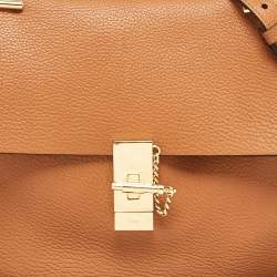 Chloe Brown Leather Large Drew Shoulder Bag