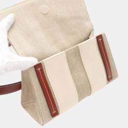 Chloe Fabric Leather Beige Brown White ODY Waist Bag