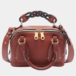 Chloe Leather Brown Dahlia Handbag