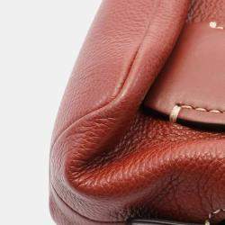 Chloe Leather Brown Dahlia Handbag