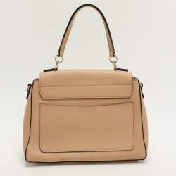 Pre Owned Chloe Beige Leather Small Faye Day Top Handle Bag