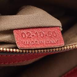 Pre Owned Chloe Red Python and Leather Elsie Top Handle Bag