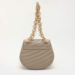Pre Owned Chloe Beige Leather Drew Bijou Crossbody Bag