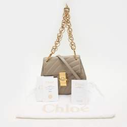 Pre Owned Chloe Beige Leather Drew Bijou Crossbody Bag