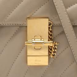 Pre Owned Chloe Beige Leather Drew Bijou Crossbody Bag