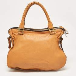 Chloe Orange Leather Large Marcie Hobo