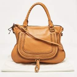 Chloe Orange Leather Large Marcie Hobo