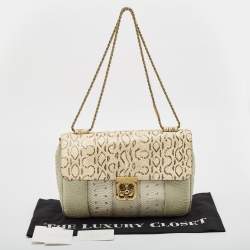 Chloe Light Green/Cream Large Elsie Shoulder Bag