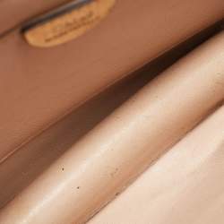 Pre Owned حقيبة كتف كلوي إلسي جلد أسود وجلد نعام صغيرة 