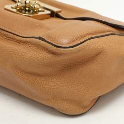 Pre Owned  Chloe Brown Leather Medium Elsie Chain Shoulder Bag