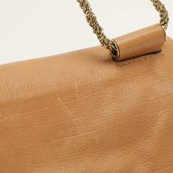 Pre Owned  Chloe Brown Leather Medium Elsie Chain Shoulder Bag