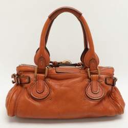 Pre Owned Chloe Brown Leather Medium Paddington Satchel