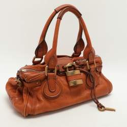 Pre Owned Chloe Brown Leather Medium Paddington Satchel