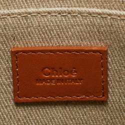 Pre Owned Chloe Brown Leather Small Woody Tote