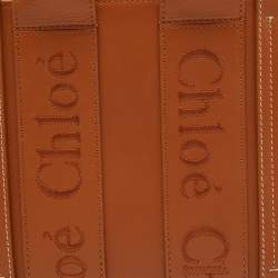 Pre Owned Chloe Brown Leather Small Woody Tote