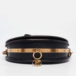 Chloe Black Leather Small Nile Bracelet Minaudiere Bag