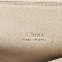 Chloe Beige/Brown Python and Suede Medium Faye Shoulder Bag