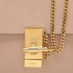 Pre Owned Chloe Beige Leather Small Drew Shoulder Bag