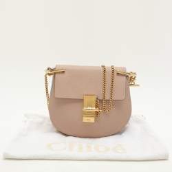 Pre Owned Chloe Beige Leather Small Drew Shoulder Bag