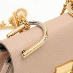 Pre Owned Chloe Beige Leather Small Drew Shoulder Bag