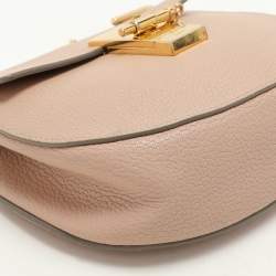 Pre Owned Chloe Beige Leather Small Drew Shoulder Bag