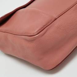 Chloe Peach Pink Leather Large Elsie Chain Shoulder Bag