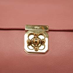 Chloe Peach Pink Leather Large Elsie Chain Shoulder Bag