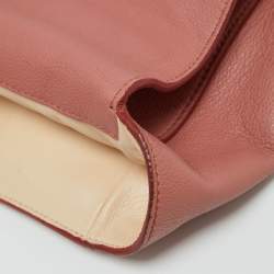 Chloe Peach Pink Leather Large Elsie Chain Shoulder Bag