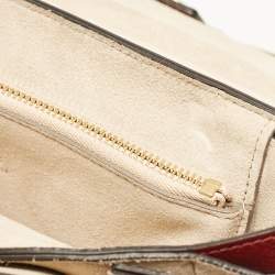 Chloe Red Leather Medium Faye Shoulder Bag