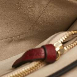 Chloe Red Leather Medium Faye Shoulder Bag