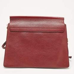 Chloe Red Leather Medium Faye Shoulder Bag
