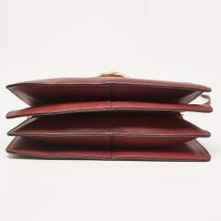 Chloe Red Leather Medium Faye Shoulder Bag