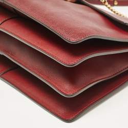 Chloe Red Leather Medium Faye Shoulder Bag