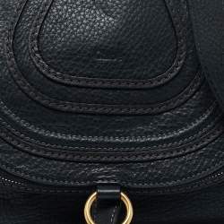 Pre Owned Chloe Black Leather Medium Marcie Crossbody Bag