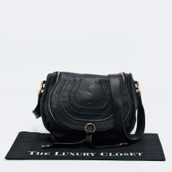 Pre Owned Chloe Black Leather Medium Marcie Crossbody Bag