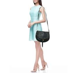 Pre Owned Chloe Black Leather Medium Marcie Crossbody Bag